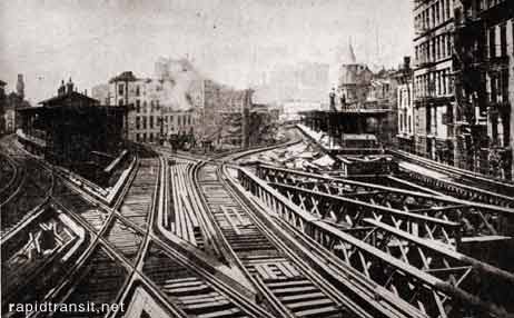 Chatham Sq. With the 2nd and 3rd Avenue Els